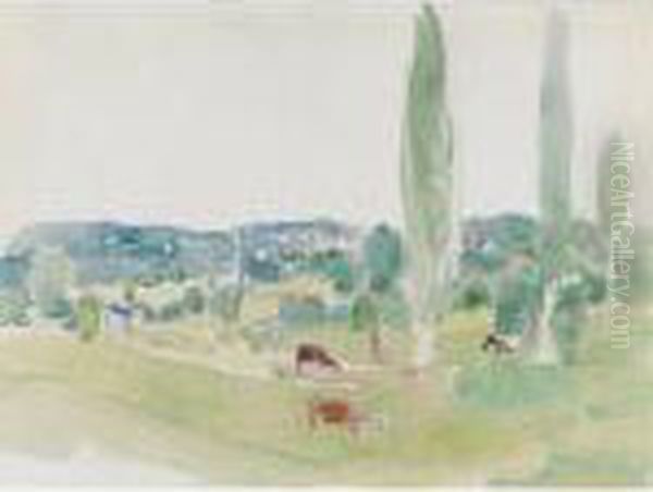 Paysage De Montfort-l'amaury Oil Painting by Raoul Dufy