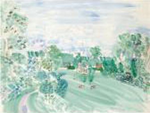 Eglise Dans La Campagne Normande Oil Painting by Raoul Dufy