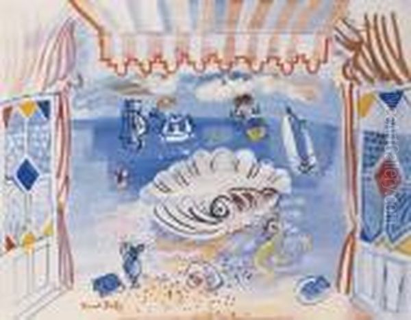 Rideau De Theatre Pour Le Ballet Palm Beach by Raoul Dufy