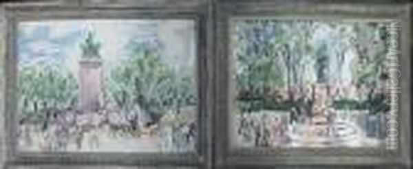 Park Scenes (2) Oil Painting by Raoul Dufy