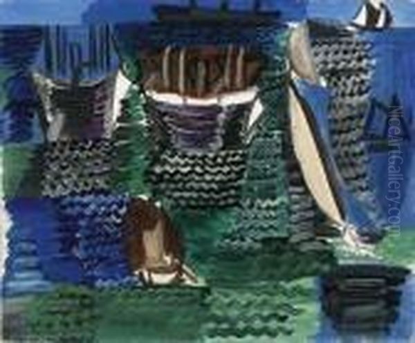 Bateau Au Havre Oil Painting by Raoul Dufy