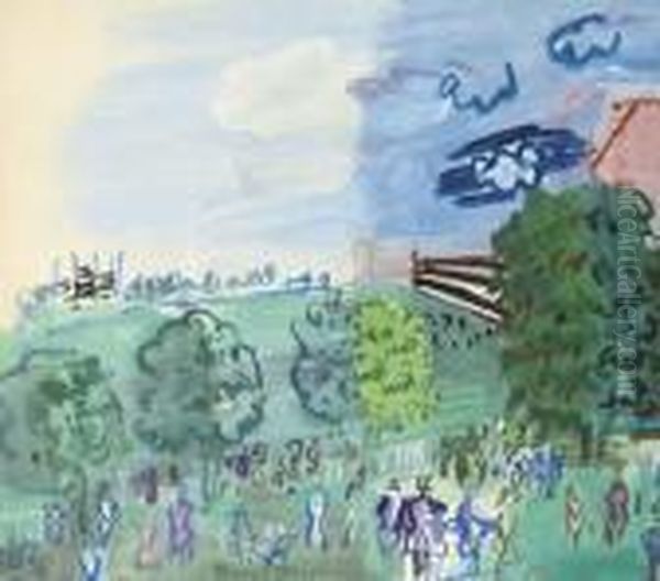 Le Champ De Courses, Ascot Oil Painting by Raoul Dufy