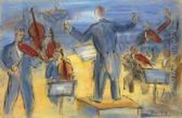 L'orchestre Oil Painting by Raoul Dufy