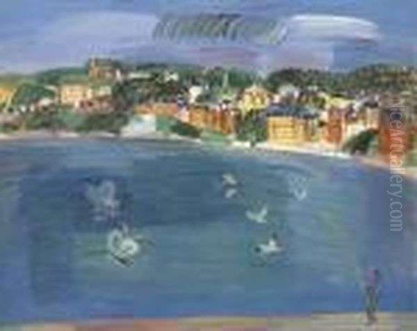 Le Pecheur Sur La Jetee, Sainte-adresse Oil Painting by Raoul Dufy