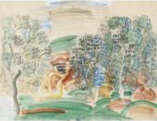 Paysage Aux Oliviers Oil Painting by Raoul Dufy