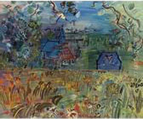 La Chapelle Dans Le Champ De Ble, Normandie Oil Painting by Raoul Dufy