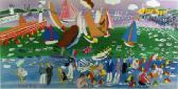 Baie De Sainte Adresse. Oil Painting by Raoul Dufy