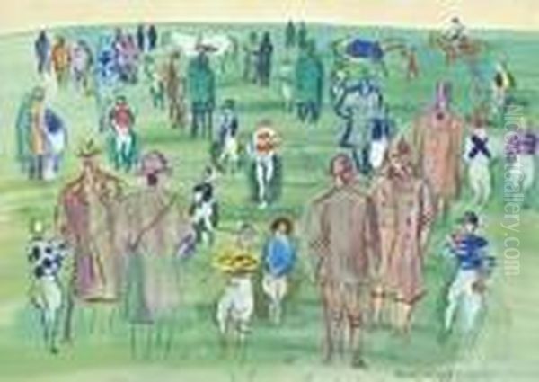 Proprietaires, Entraineurs, Jockeys Oil Painting by Raoul Dufy