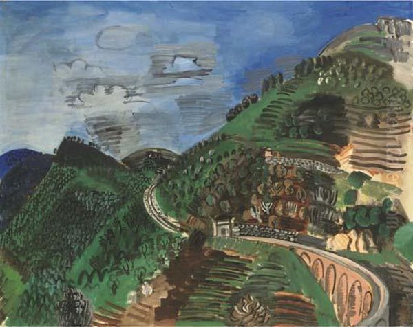 La Route De Vence Oil Painting by Raoul Dufy