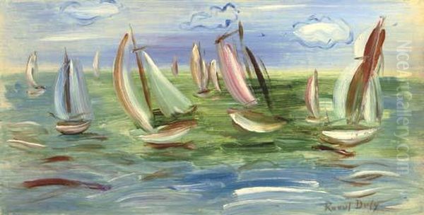 Voiliers Oil Painting by Raoul Dufy