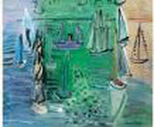 Regates, Circa 1935 Oil Painting by Raoul Dufy