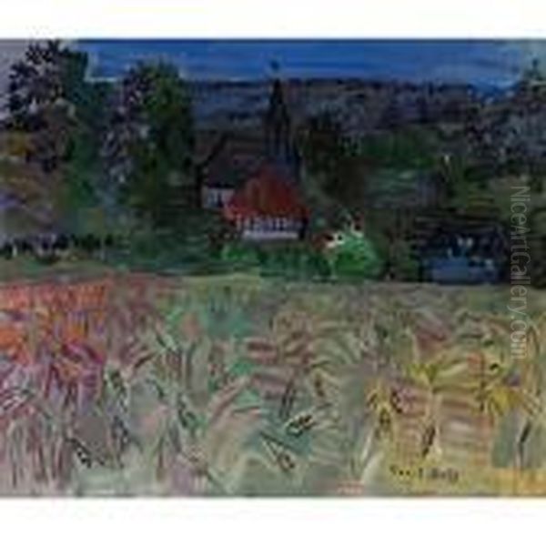 Champ De Ble En Normandie Oil Painting by Raoul Dufy