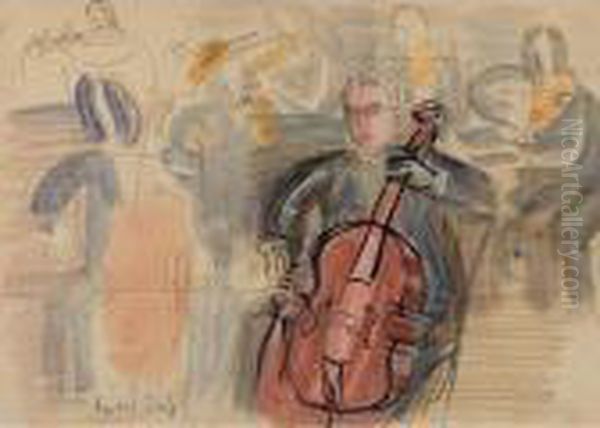 Pablo Casals Oil Painting by Raoul Dufy