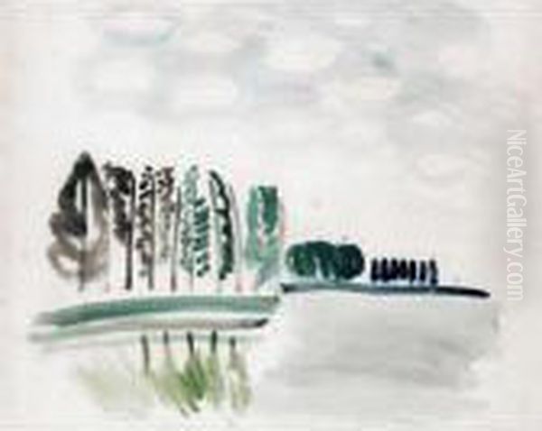 Bord De Riviere Oil Painting by Raoul Dufy