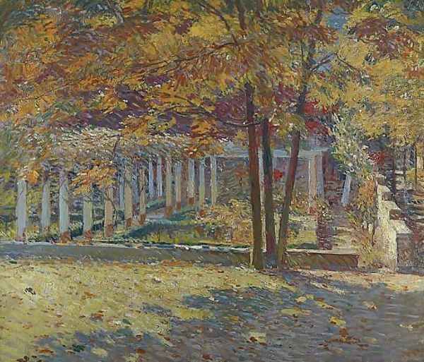 The Sunken Garden (Villa Francesca, Setauket, Long Island), 1928 Oil Painting by William de Leftwich Dodge