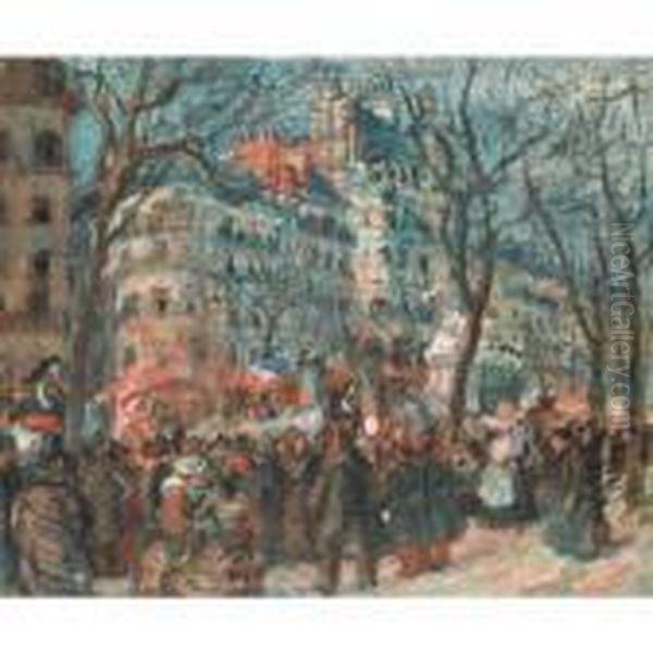 Carnaval Sur Les Grands Boulevards Oil Painting by Raoul Dufy