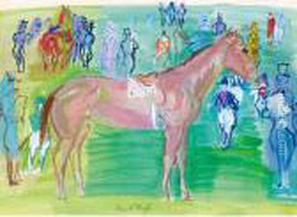 Cheval Et Jockey Sur La Pelouse Oil Painting by Raoul Dufy