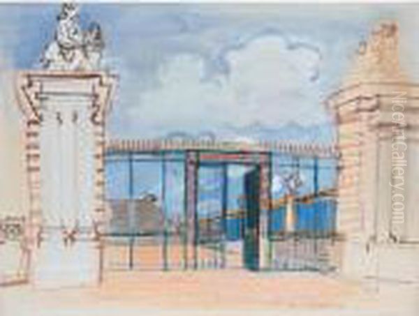 La Grille Du Chateau De Versailles Oil Painting by Raoul Dufy