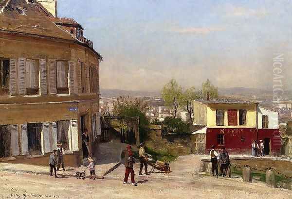 Montmartre, Paris Oil Painting by Berndt Adolf Lindholm