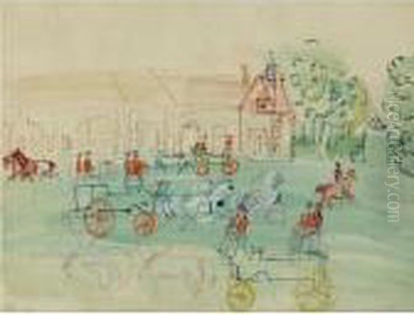 Le Haras-du-pin Oil Painting by Raoul Dufy