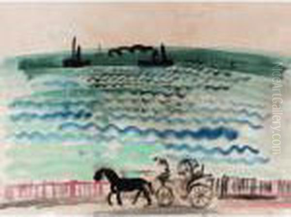 La Promenade Au Havre Oil Painting by Raoul Dufy