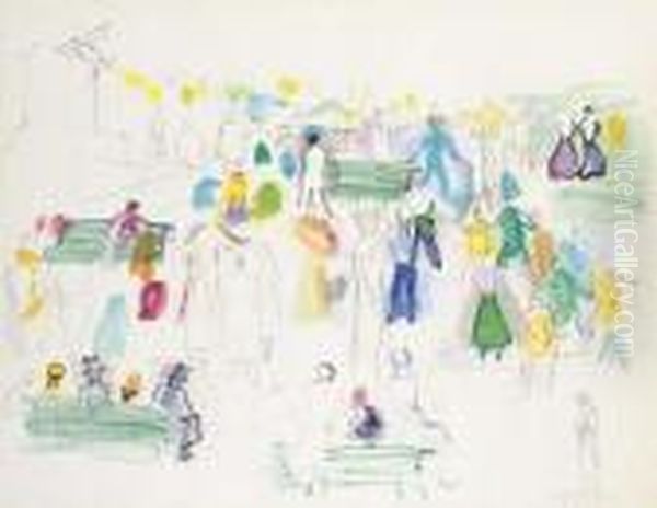 Carnaval A Perpignan Oil Painting by Raoul Dufy