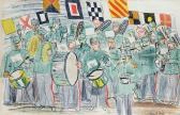 The Band Oil Painting by Raoul Dufy