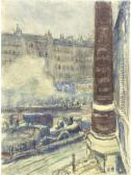 La Gare Saint-lazare Oil Painting by Raoul Dufy