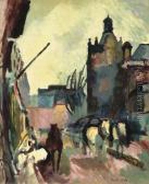 L'attelage Oil Painting by Raoul Dufy