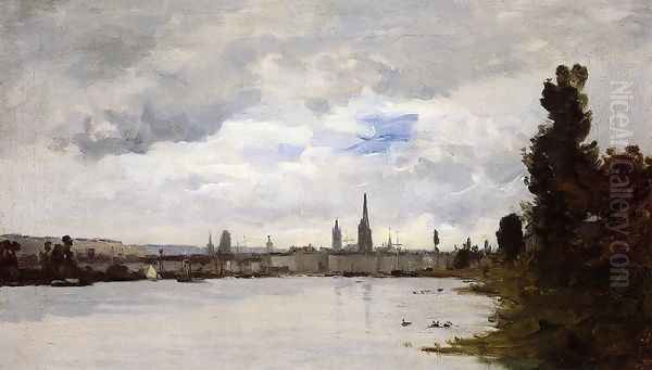 View of Rouen Oil Painting by Charles Lapostolet