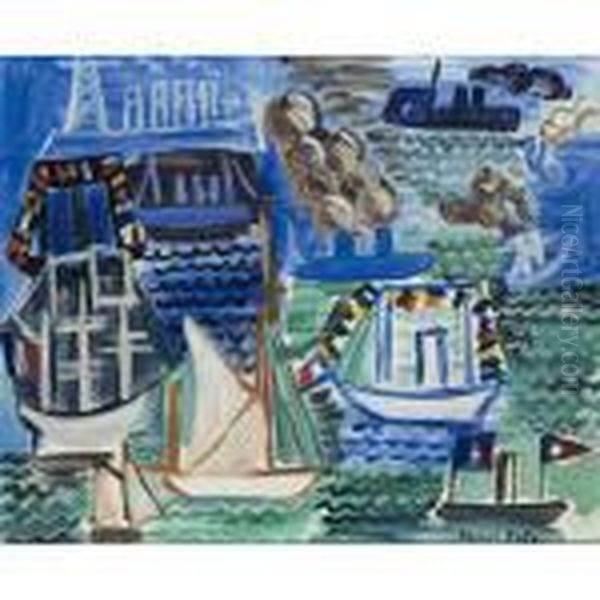 Le Port Oil Painting by Raoul Dufy