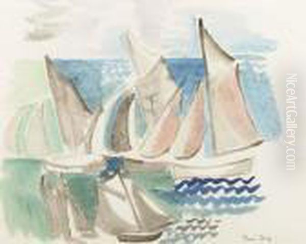 Voiliers Oil Painting by Raoul Dufy