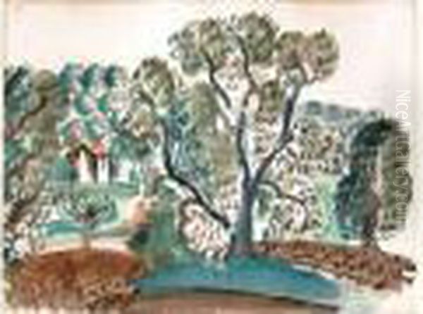 Olivier En Provence 1921 Oil Painting by Raoul Dufy