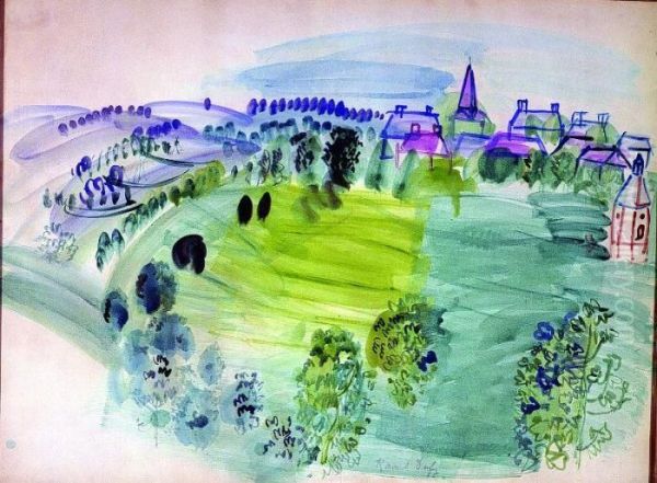 Paysage En Normandie Oil Painting by Raoul Dufy