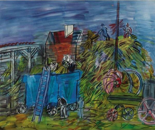 Depiquage A La Machine Bleue Oil Painting by Raoul Dufy