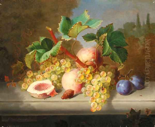 Still life Oil Painting by Ange Louis Lesourd-Beauregard