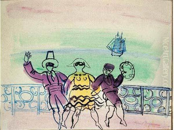 Carnaval, Nice Et Son Vieux Casino Oil Painting by Raoul Dufy