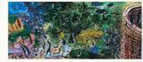 Le Repos Des Moissonneurs, Circa 1946 Oil Painting by Raoul Dufy