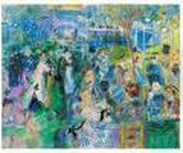 Le Moulin De La Galette, D'apres Renoir, 1943 Oil Painting by Raoul Dufy