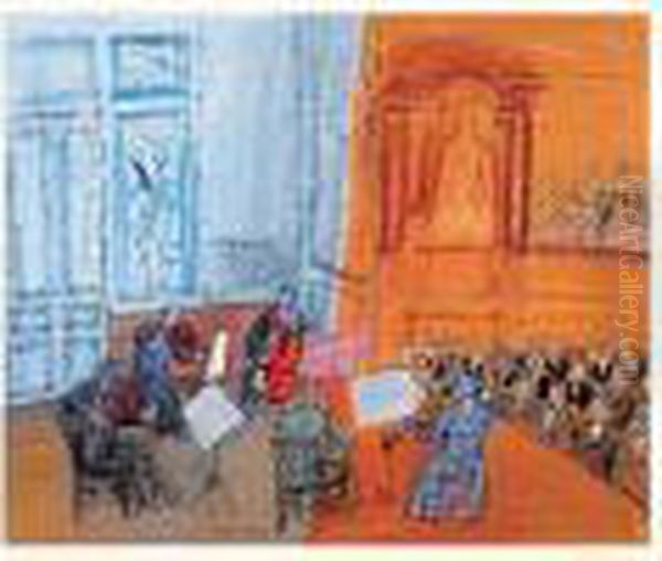 Le Concert Orange, 1948 Oil Painting by Raoul Dufy