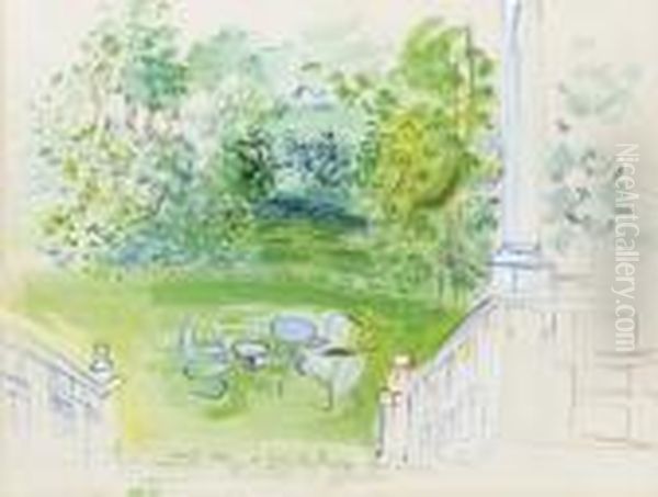 Jardin Chez Les Homburger Oil Painting by Raoul Dufy