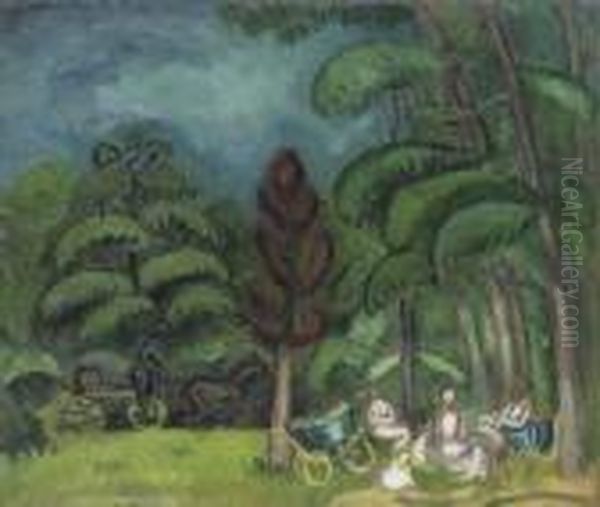 Au Bois De Boulogne Oil Painting by Raoul Dufy