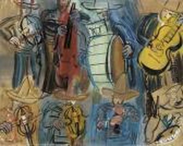 L'orchestre Mexicain Oil Painting by Raoul Dufy