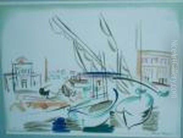 [harbor Scene] Oil Painting by Raoul Dufy