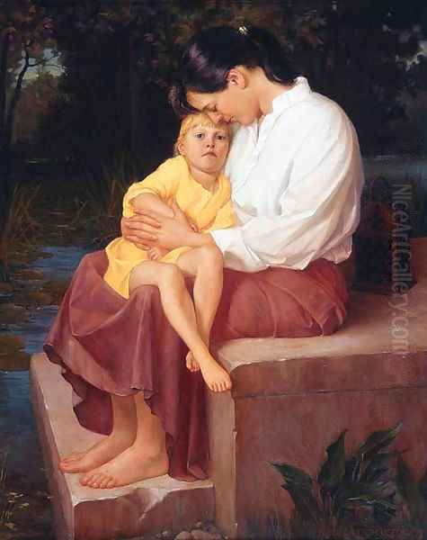 Mother and Daughter Oil Painting by Bryce Liston