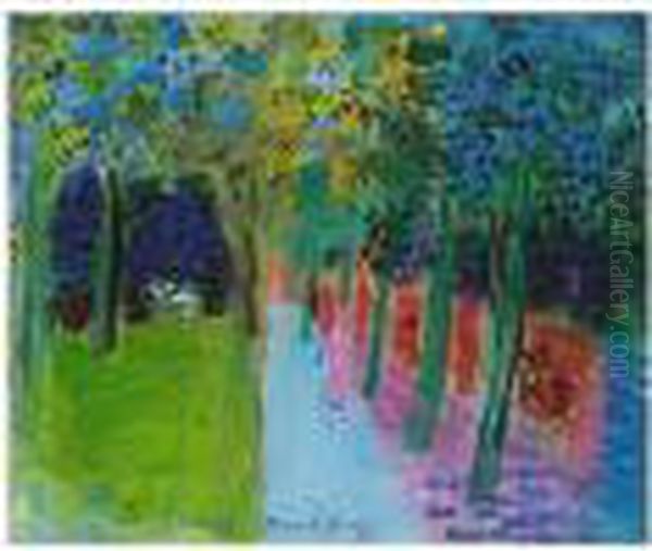 Hyde Park (paysage Londonien) Oil Painting by Raoul Dufy