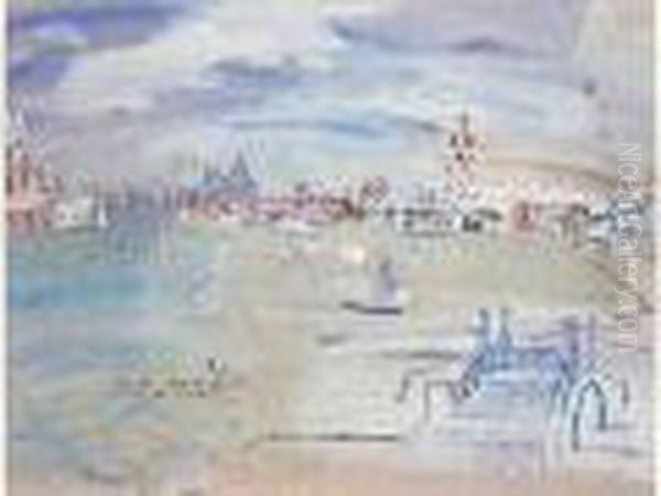 Venise, Le Quai Des Esclavons Oil Painting by Raoul Dufy