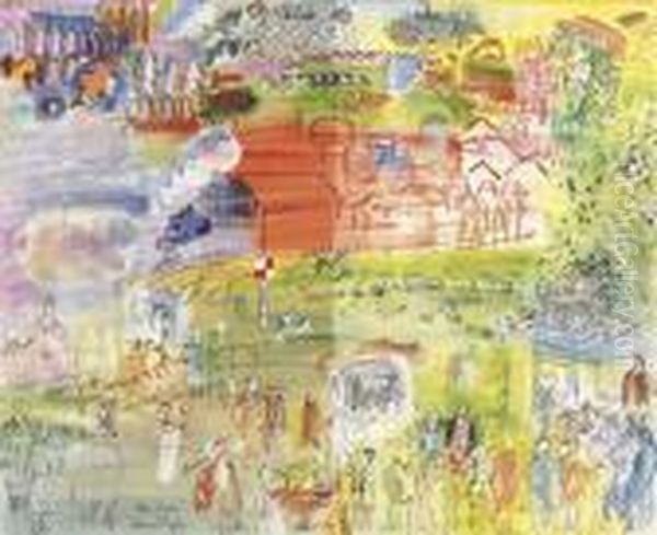 Projet Pour La Decoration Du Palais De La Lumiere Oil Painting by Raoul Dufy