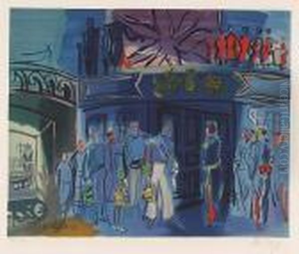 Navy Reception<</b> Oil Painting by Raoul Dufy