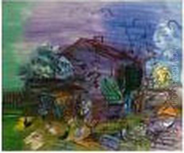 Cour De Ferme Oil Painting by Raoul Dufy